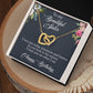 To My Beautiful Sister Interlocking Hearts Birthday Necklace
