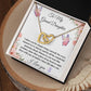To My Grand Daughter I adore You Interlocking Hearts Necklace
