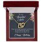 To My Beautiful Sister Interlocking Hearts Birthday Necklace
