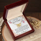 To My Grand Daughter I adore You Interlocking Hearts Necklace
