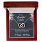 To My Beautiful Sister Interlocking Hearts Birthday Necklace