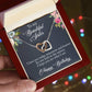 To My Beautiful Sister Interlocking Hearts Birthday Necklace