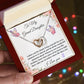 To My Grand Daughter I adore You Interlocking Hearts Necklace