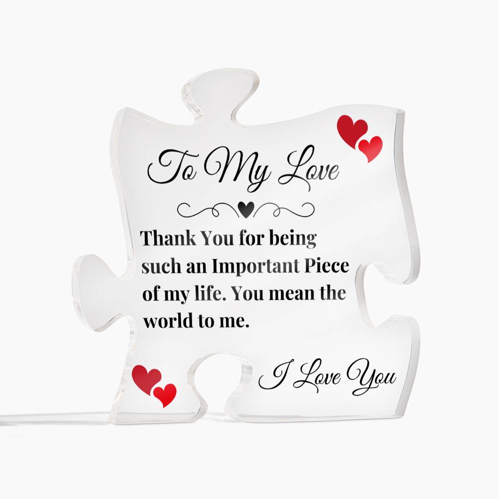 To My Love - Acrylic Puzzle Plaque