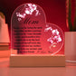 Most Incredible Mom Acrylic Heart Plaque