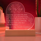 To My Wife - You are my Favorite Everything LED Acrylic Heart