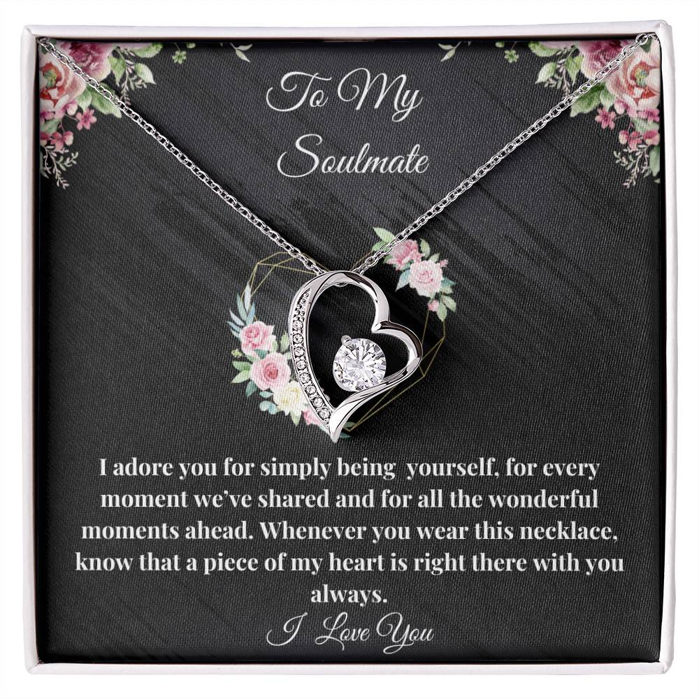 To My Soulmate - I adore you Forever Love Necklace