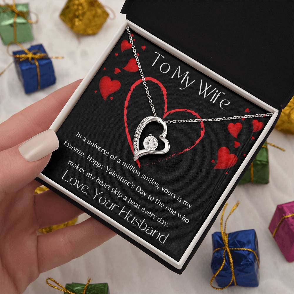 To My Wife - Valentine's Day Forever Love Necklace