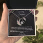 To My Soulmate - I adore you Forever Love Necklace