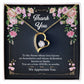 Thank you Nurse - True ANGEL in scrubs Heart necklace