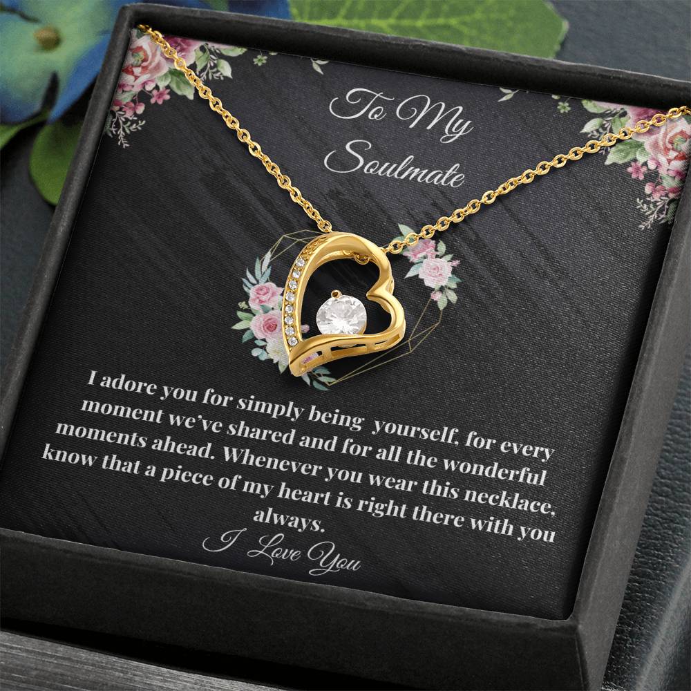 To My Soulmate - I adore you Forever Love Necklace