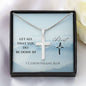 Let all that you do be done in CHRIST cross necklace