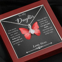 Load image into Gallery viewer, To My Daughter - Believe in Yourself Necklace from Mom or Dad
